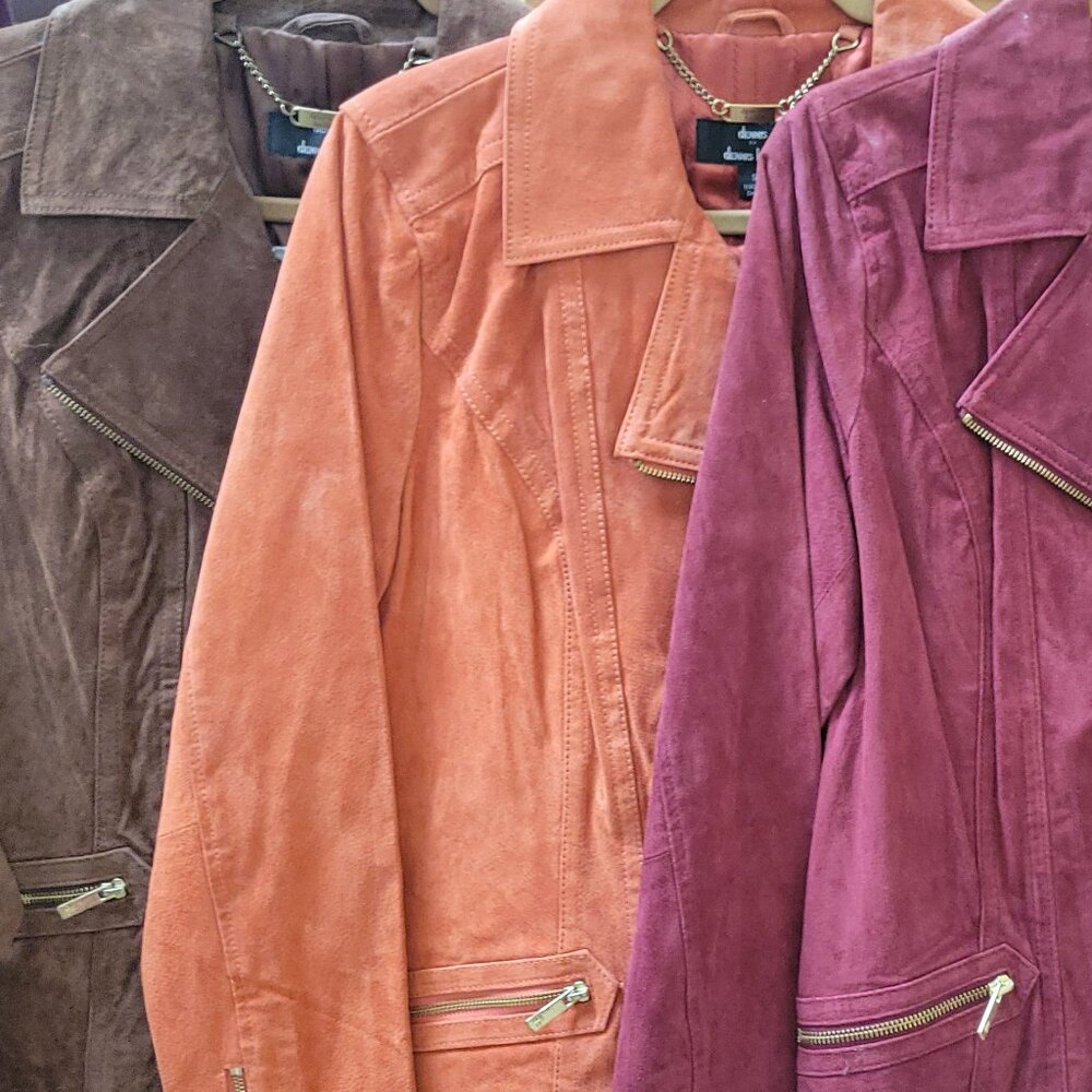 Dennis Basso washable Suede leather jacket